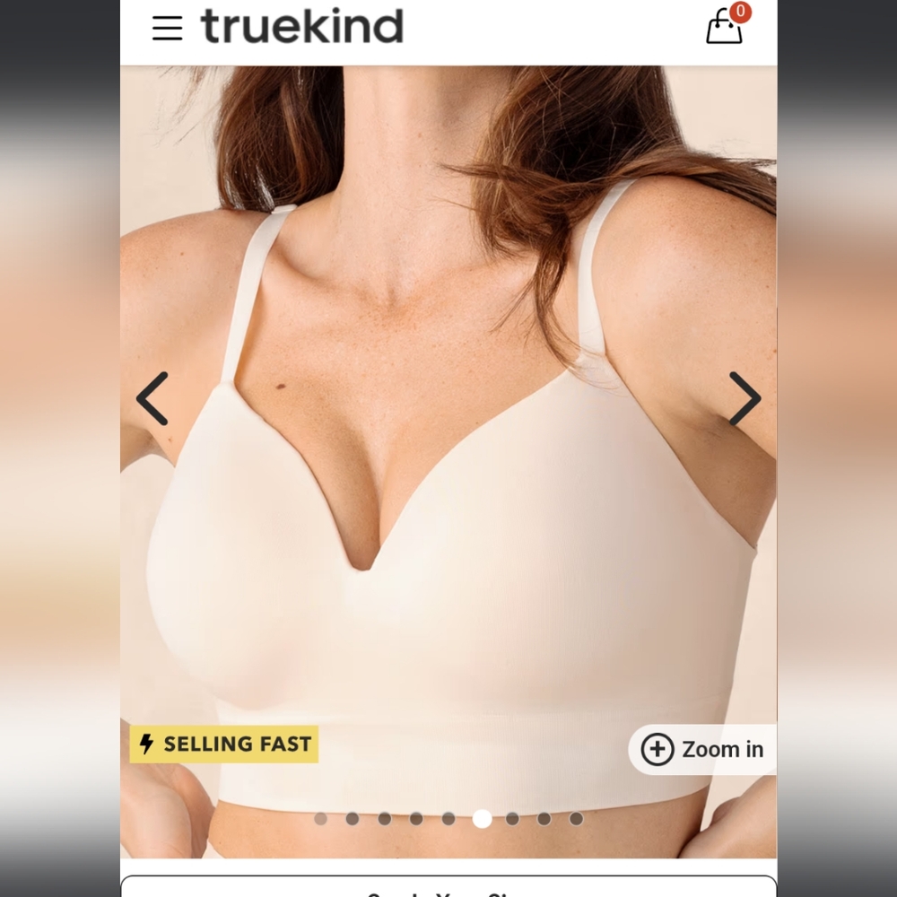 Truekind Women's Wireless Cream Bra